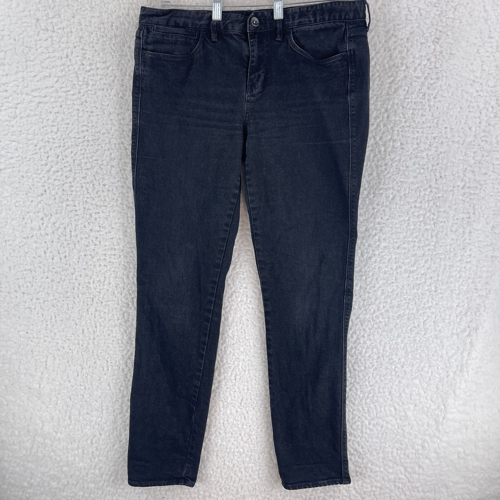 Madewell Black Denim Skinny Leg Jeans Womens Mid-Rise Casual Stretch Size‎ 30